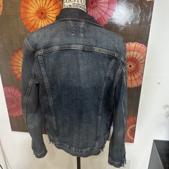 Gap 1969 Icon Dark Denim Jean Jacket Minimalist Casual Streetwear Sz M - Picture 2 of 4